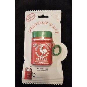 Sriracha Hot Chili Sauce Red Silicone Airpod Holder ~ New Fits 1st & 2nd Gen